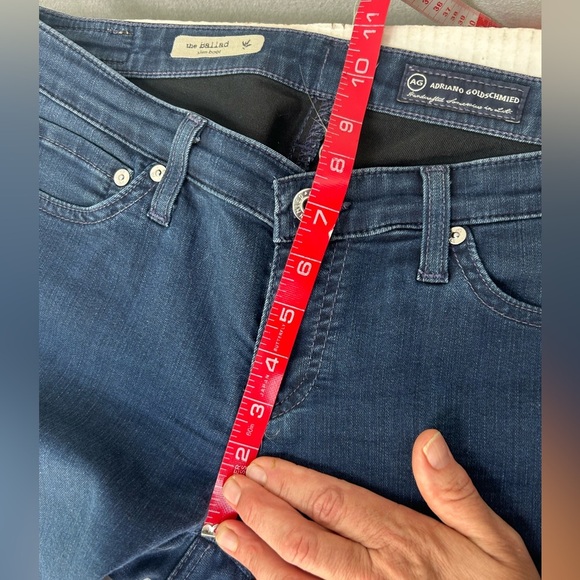 AG Adriano Goldschmied The Ballad Slim Boot SZ 28R Blue Midrise Western Straight - Picture 9 of 15